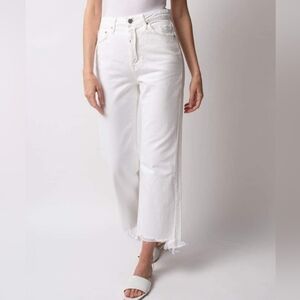 GRLFRND Bobbi Jeans in White Waves, Size 26